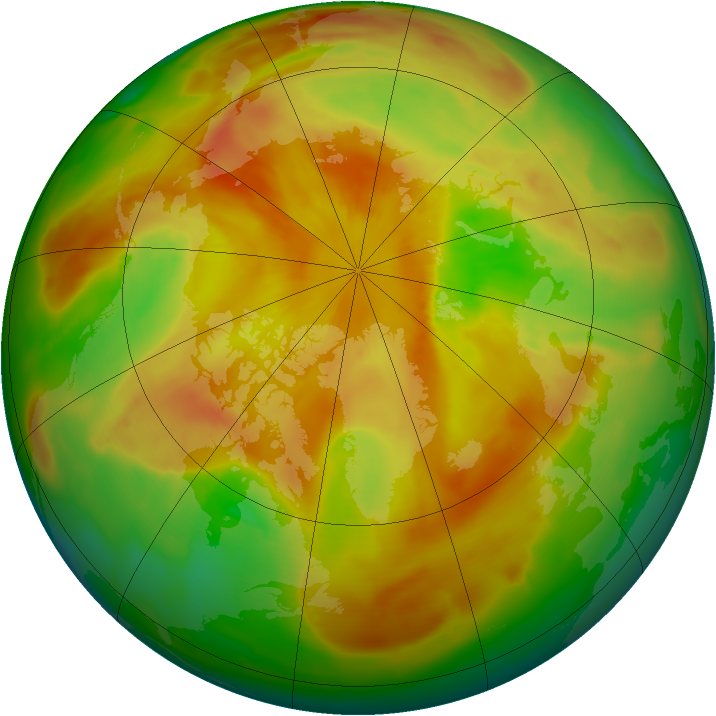 Arctic ozone map for 08 May 2015
